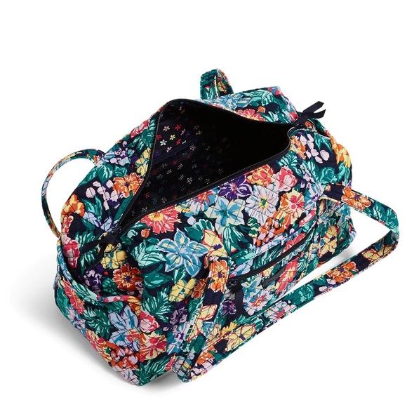 Vera Bradley Small Travel Duffel Bag Happy Blooms - Picture 5 of 14